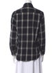 Saint Laurent 2015 Plaid Print Button-Up Top