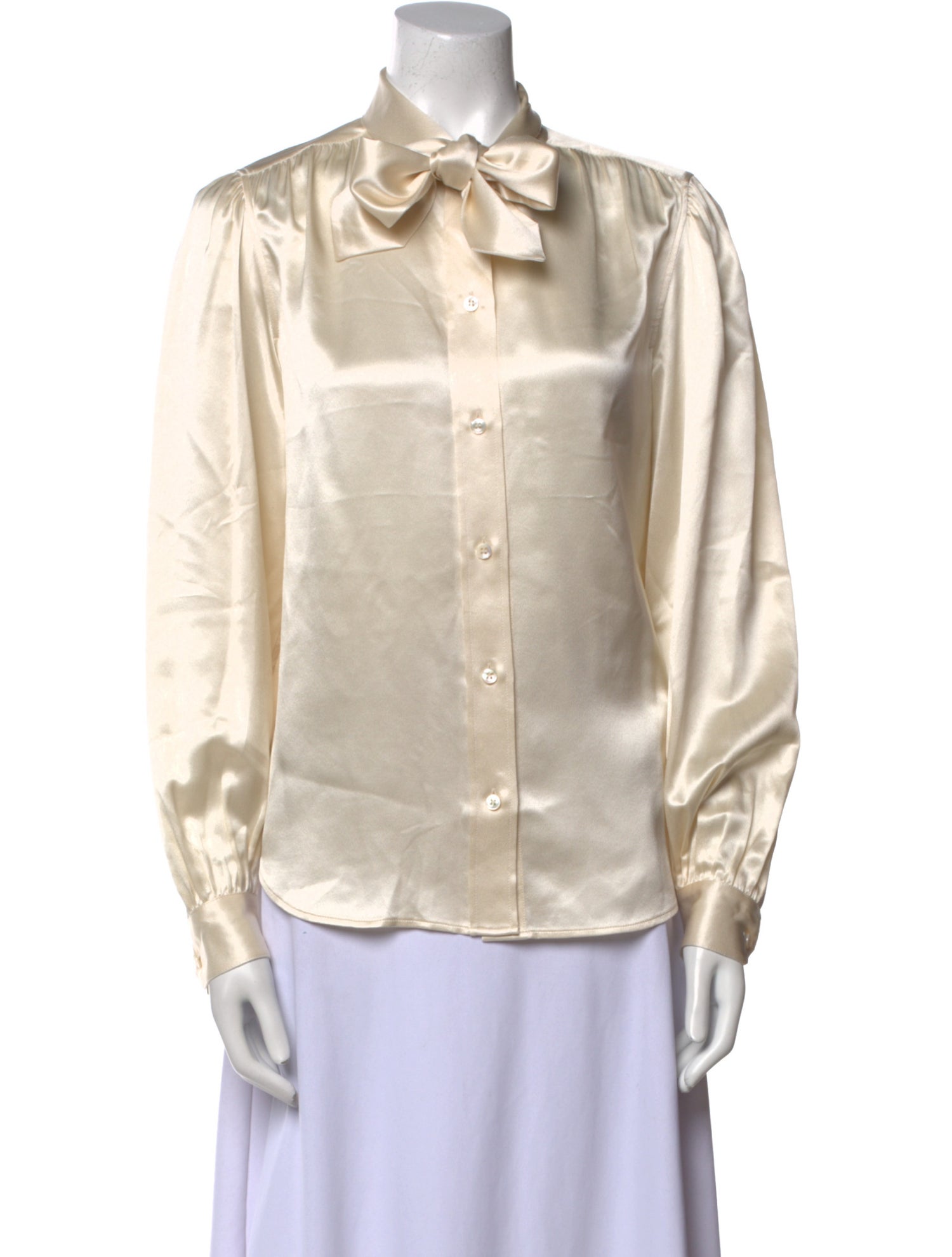 Saint Laurent 2023 Silk Button-Up Top
