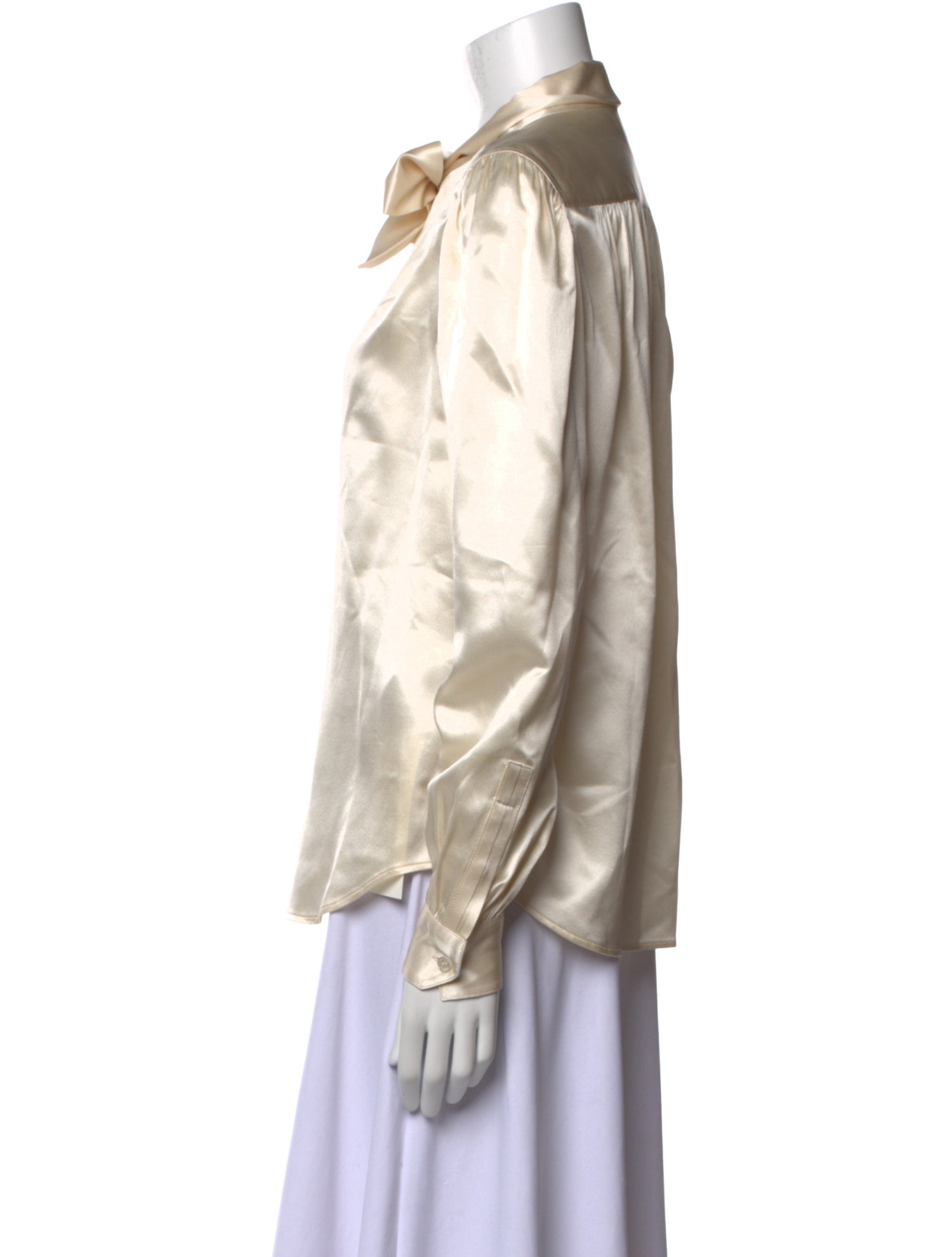 Saint Laurent 2023 Silk Button-Up Top