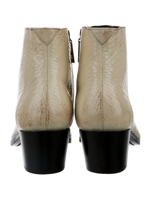 Saint Laurent Leather Animal Print Boots