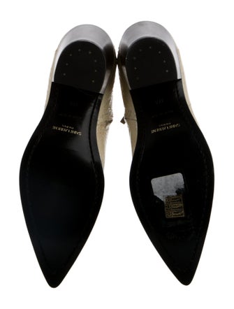 Saint Laurent Leather Animal Print Boots