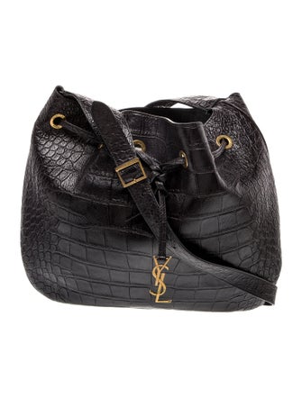Saint Laurent Embossed Leather Paris VII Hobo Bag 2022