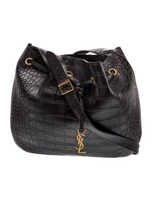 Saint Laurent Embossed Leather Paris VII Hobo Bag 2022