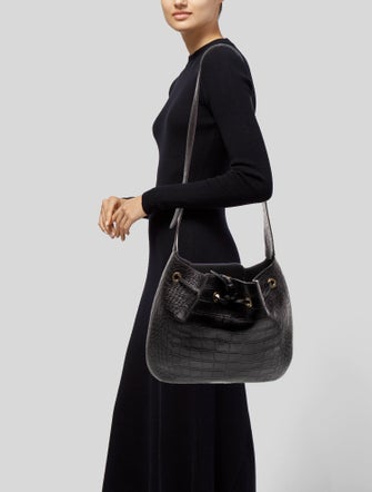 Saint Laurent Embossed Leather Paris VII Hobo Bag 2022