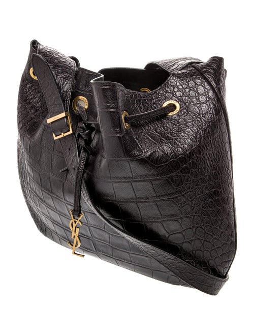 Saint Laurent Embossed Leather Paris VII Hobo Bag 2022