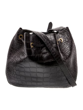 Saint Laurent Embossed Leather Paris VII Hobo Bag 2022