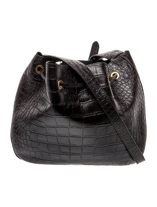 Saint Laurent Embossed Leather Paris VII Hobo Bag 2022