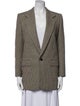 Saint Laurent Wool Plaid Print Blazer