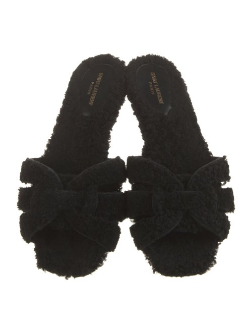 Saint Laurent Shearling Slides