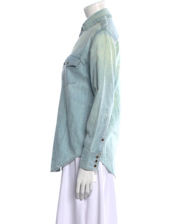 Saint Laurent 2015 Long Sleeve Button-Up Top