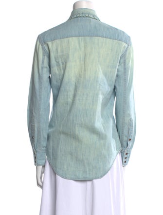 Saint Laurent 2015 Long Sleeve Button-Up Top