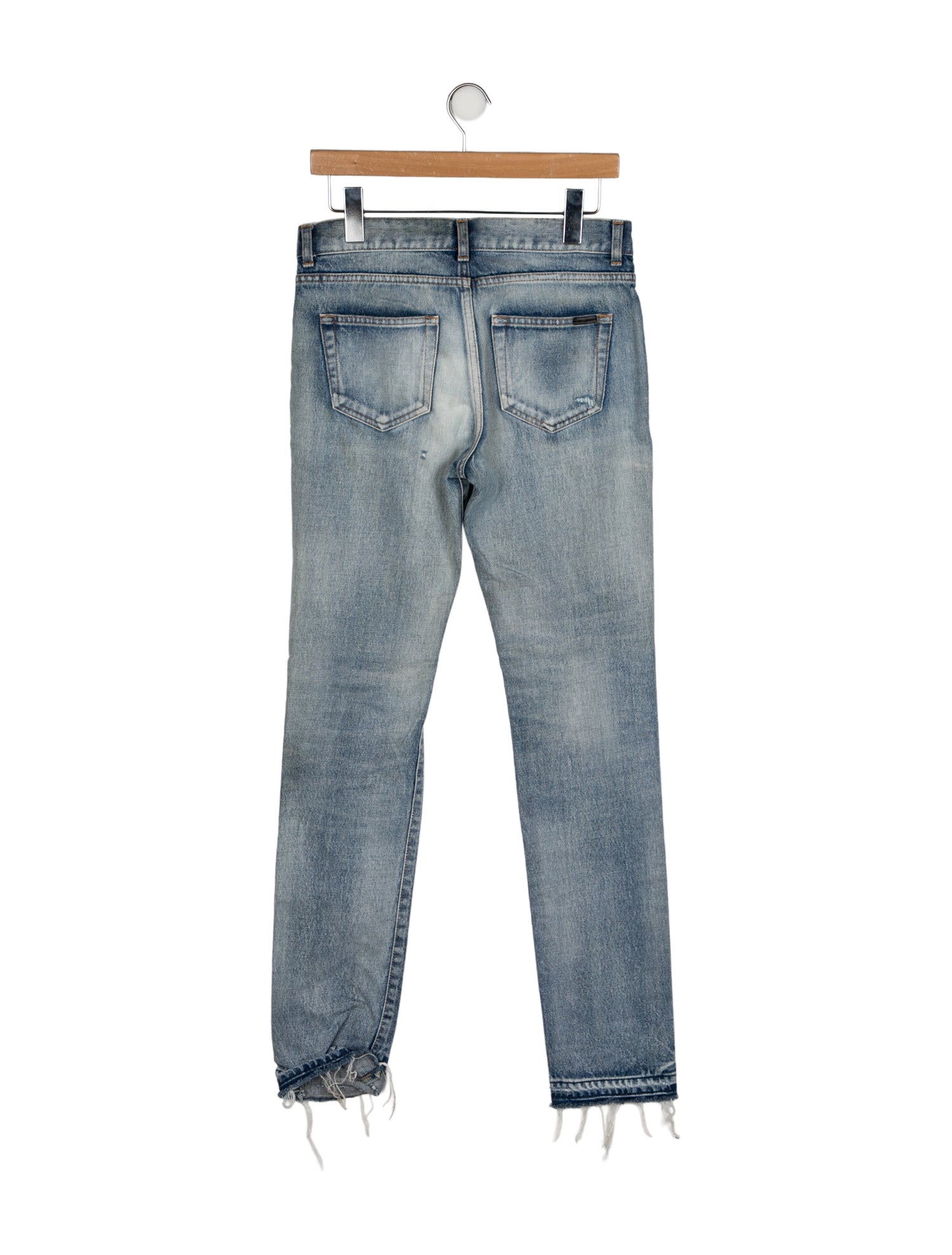 Saint Laurent Mid-Rise Straight Leg Jeans