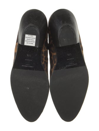 Saint Laurent Suede Animal Print Boots