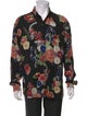Saint Laurent Floral Print Long Sleeve Shirt