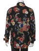 Saint Laurent Floral Print Long Sleeve Shirt