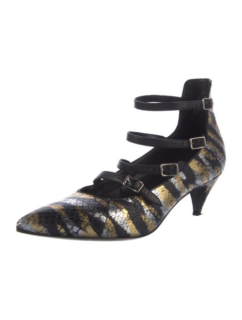 Saint Laurent Snakeskin Animal Print Pumps