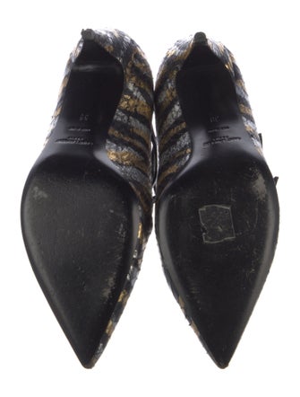 Saint Laurent Snakeskin Animal Print Pumps