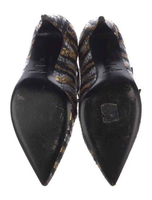 Saint Laurent Snakeskin Animal Print Pumps