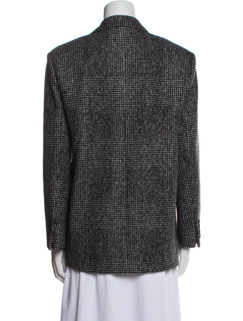 Saint Laurent Wool Houndstooth Print Blazer