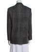 Saint Laurent Wool Houndstooth Print Blazer