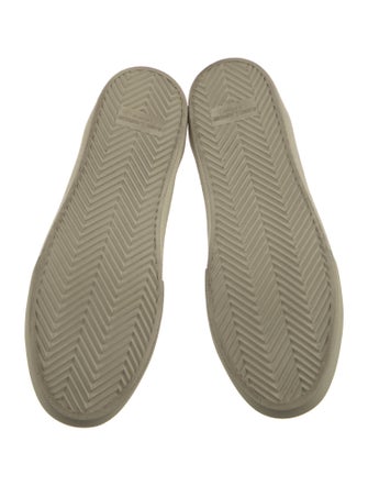 Saint Laurent Leather Embroidered Accent Sneakers