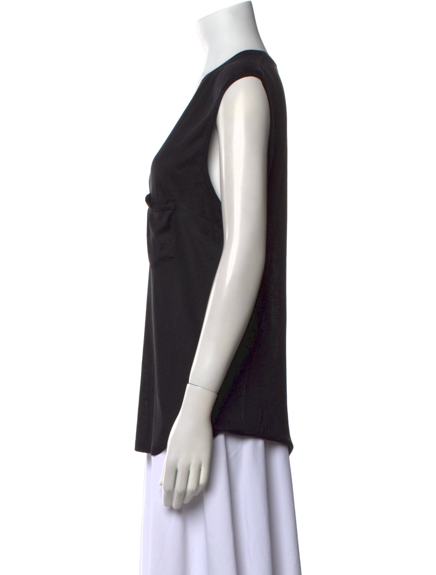 Saint Laurent Silk Scoop Neck Top