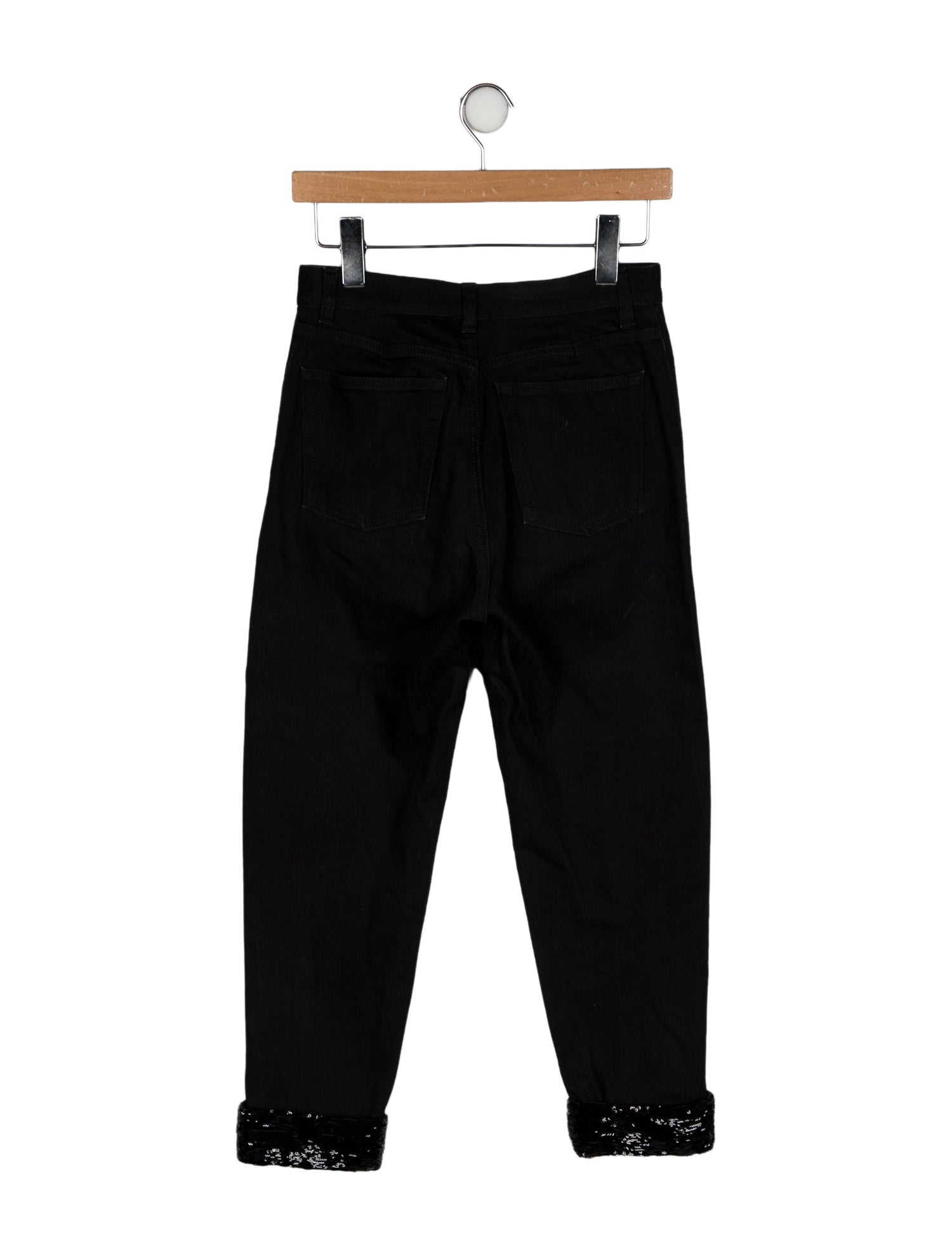 Saint Laurent High-Rise Straight Leg Jeans