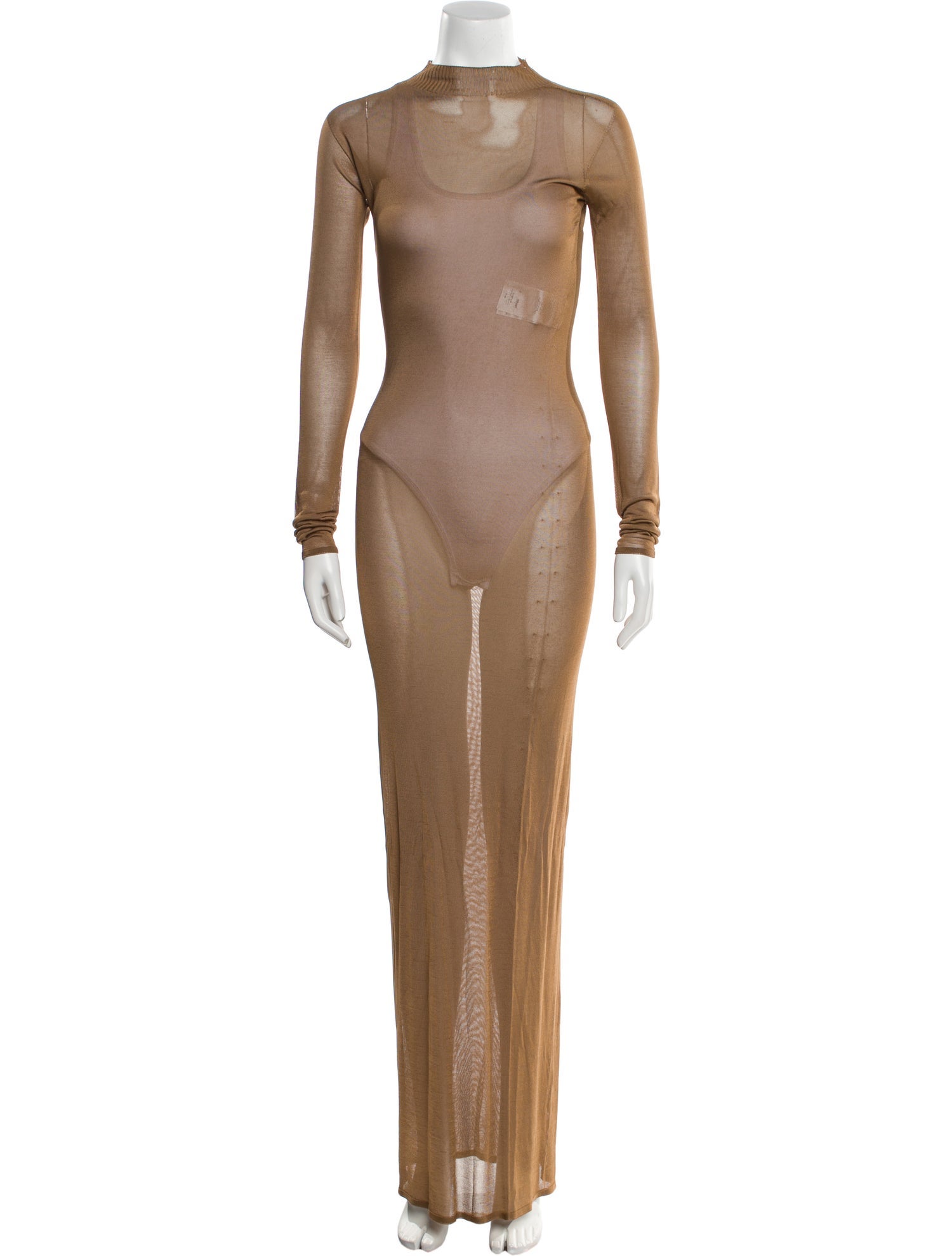 Saint Laurent Mock Neck Long Dress w/ Tags