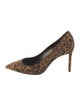 Saint Laurent Suede Animal Print Pumps