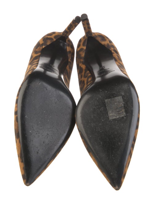 Saint Laurent Suede Animal Print Pumps