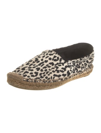 Saint Laurent Canvas Animal Print Espadrilles
