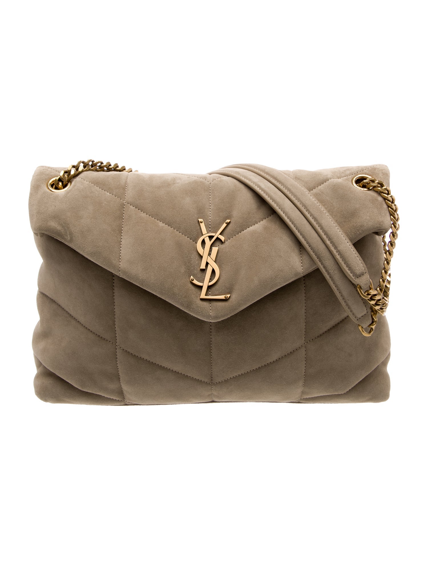 Saint Laurent Suede Puffer Small 2023 w/ Tags