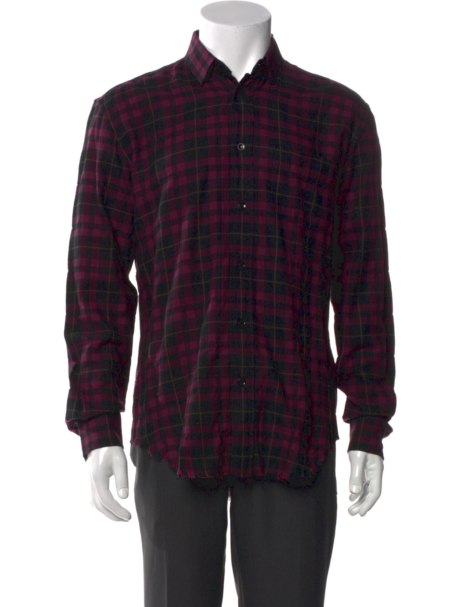 Saint Laurent 2016 Plaid Print Shirt