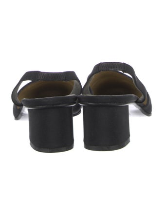 Yves Saint Laurent Velvet Crystal Embellishments Slingback Pumps