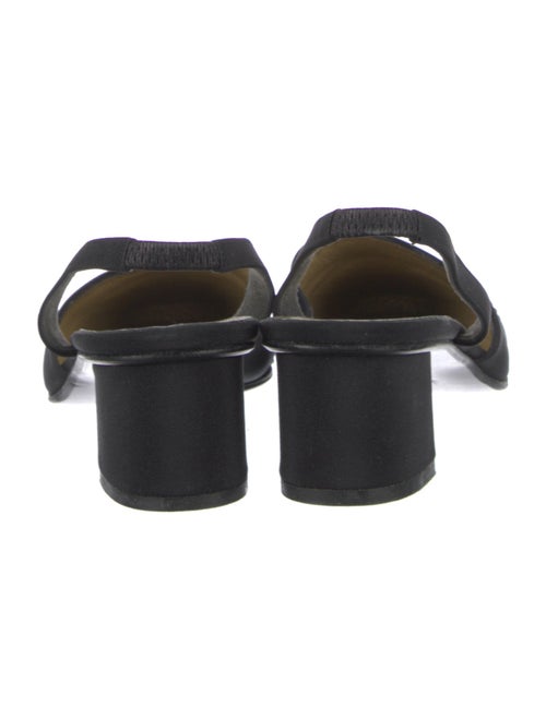 Yves Saint Laurent Velvet Crystal Embellishments Slingback Pumps