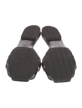 Saint Laurent Embossed Leather Slides