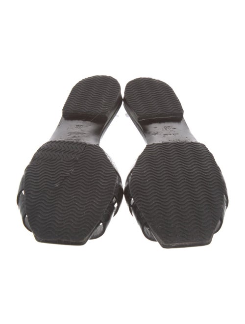 Saint Laurent Embossed Leather Slides