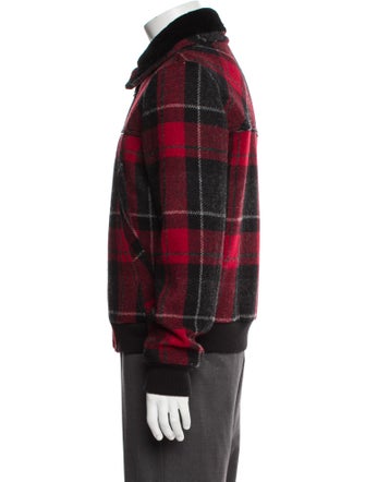 Saint Laurent 2020 Plaid Print Bomber Jacket