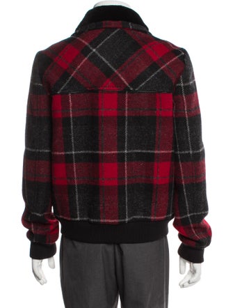 Saint Laurent 2020 Plaid Print Bomber Jacket