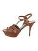 Saint Laurent Leather T-Strap Sandals