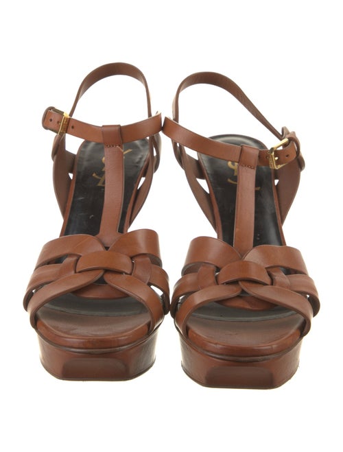 Saint Laurent Leather T-Strap Sandals