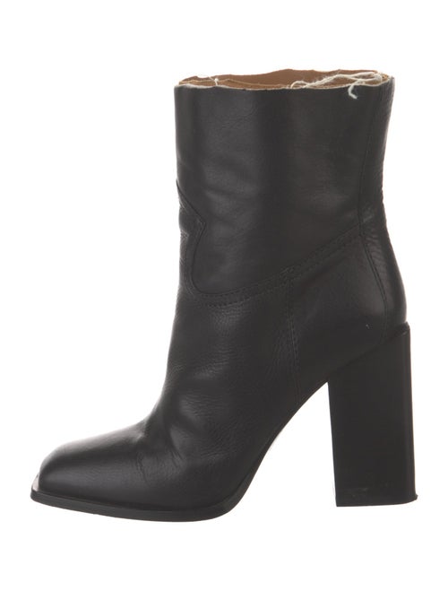 Saint Laurent Leather Distressed Accents Boots