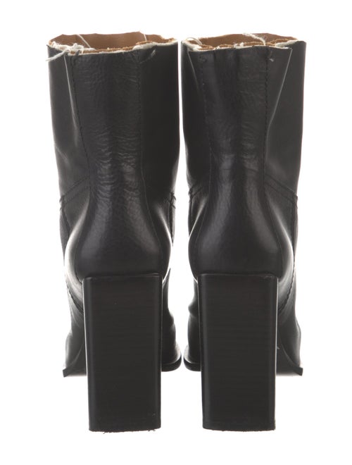Saint Laurent Leather Distressed Accents Boots