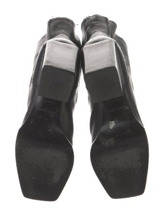 Saint Laurent Leather Distressed Accents Boots