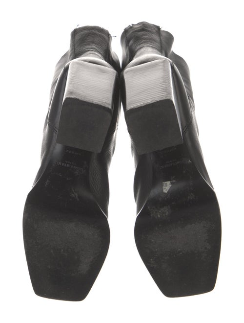 Saint Laurent Leather Distressed Accents Boots