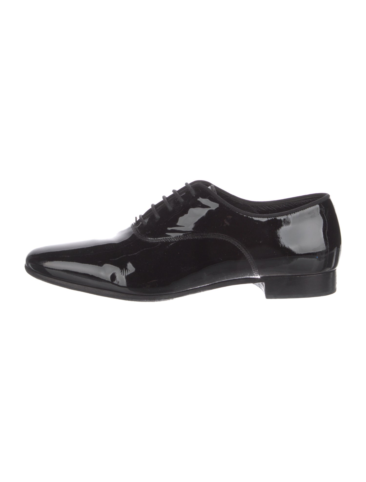 Saint Laurent Patent Leather Grosgrain Trim Oxfords