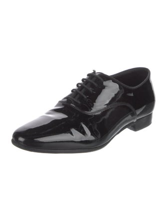 Saint Laurent Patent Leather Grosgrain Trim Oxfords