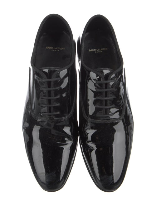 Saint Laurent Patent Leather Grosgrain Trim Oxfords