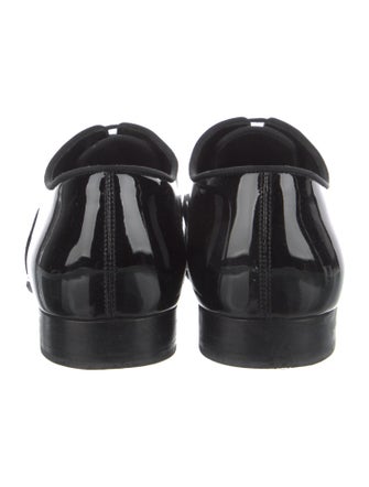 Saint Laurent Patent Leather Grosgrain Trim Oxfords