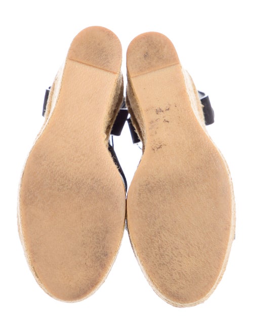 Saint Laurent Suede Leather Trim Embellishment Espadrilles